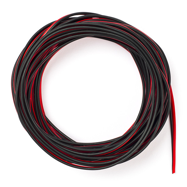 123-3D 2-draads kabel rood / zwart | 10 meter  DDK00076 - 1