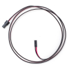 2-draads kabel rood / zwart (1 meter met dupont connector)