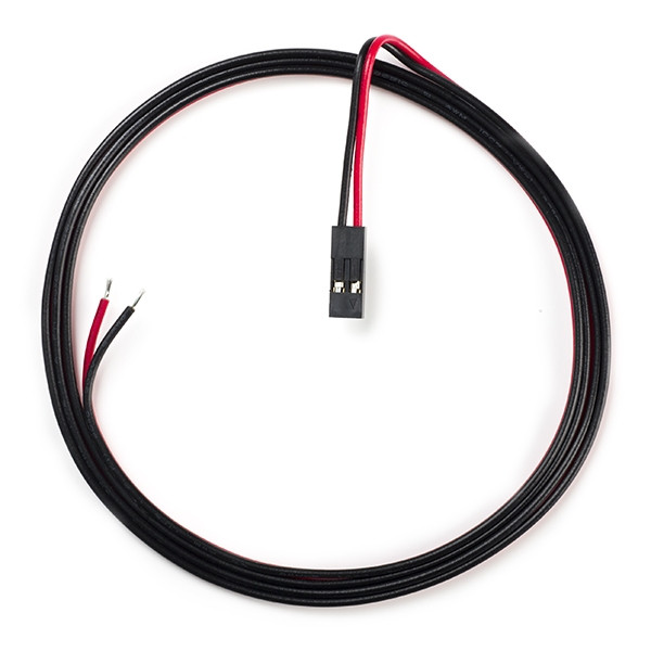 Hou op Proberen dood 2-draads kabel rood / zwart (1 meter met female connector) 123-3D 123-3d.nl