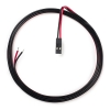 2-draads kabel rood / zwart (1 meter met female connector)