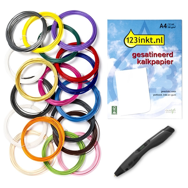 123-3D 3D pen PRO zwart starterset  DPE00081 - 1