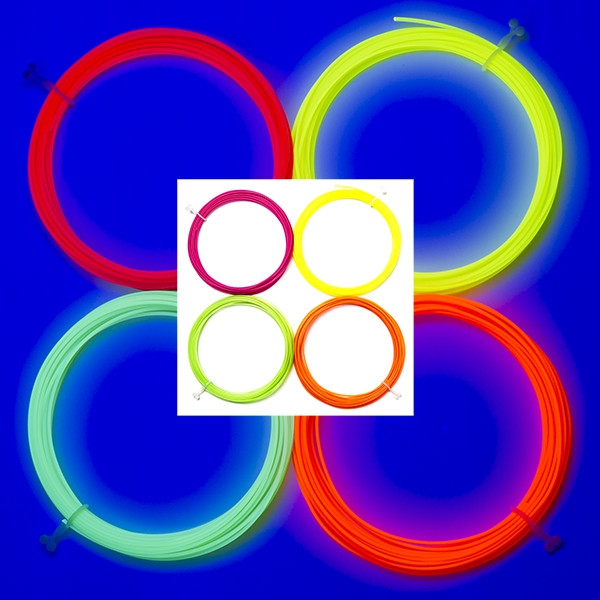 123-3D 3D pen filament 4 fluorescerende kleuren (4 x 10 meter)  DPE00051 - 1