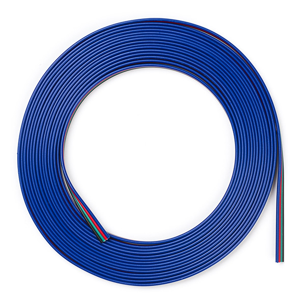123-3D 4-draads kabel blauw / rood / groen / zwart | 5 meter  DDK00065 - 1