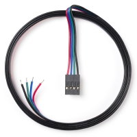 123-3D 4-draads kabel rood / blauw / groen / zwart met connector (1 meter)  DDK00005