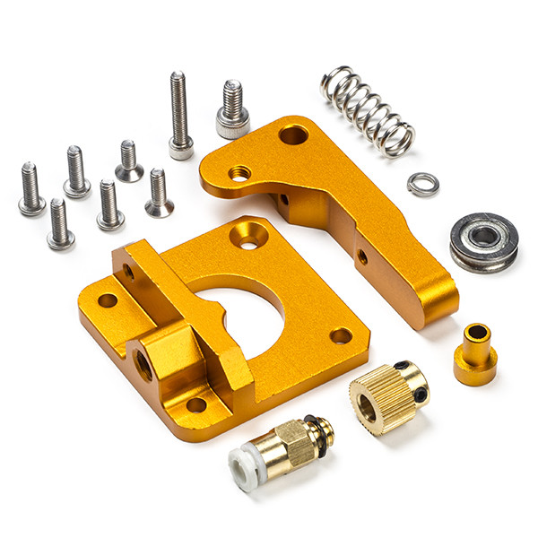123-3D Aluminium MK8 Bowden Extruder Upgrade kit goud links  DEX00014 - 1