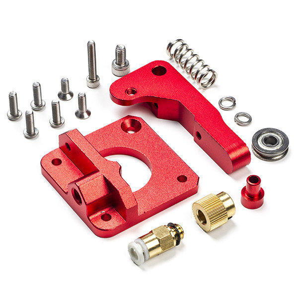 123-3D Aluminium MK8 Bowden Extruder Upgrade kit rood links  DEX00010 - 1