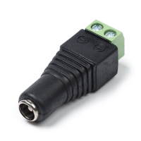 123-3D DC connector 5,5 mm x 2,1 mm vrouwelijk naar schroefaansluiting (per stuk)  DCO00011