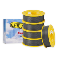 123-3D Filament 5-pack grijs 1,75 mm PLA 1,1 kg (Jupiter serie)  DFE00052
