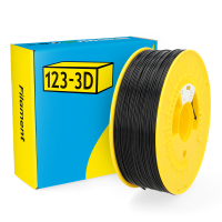 123-3D Filament ABS Zwart 1,75 mm 1 kg DHM00139