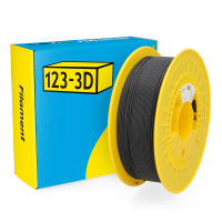 123-3D Filament PETG Mat Zwart 1,75 mm 1 kg DHM00249
