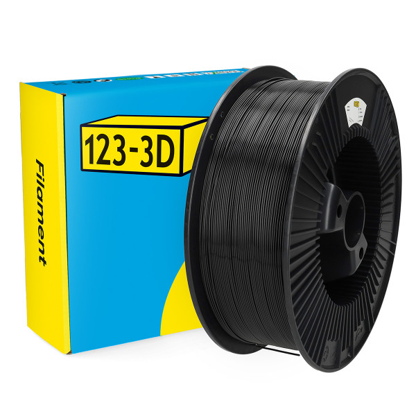 123-3D Filament PETG Zwart 1,75 mm 2,3 kg DHM00190 - 1