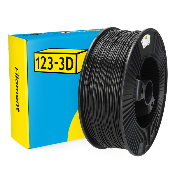 123-3D Filament PETG Zwart 2,85 mm 2,3 kg DHM00195 - 1