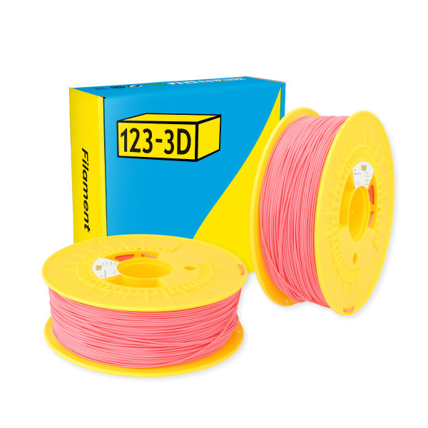 123-3D Filament PLA Aardbei Roze 1,75 mm 2-pack 1 kg DHM10064 123-3D Filament PLA Aardbei Roze 1,75 mm 2-pack 1 kg DHM10064 - 1