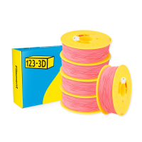 123-3D Filament PLA Aardbei Roze 1,75 mm 5-pack 1 kg