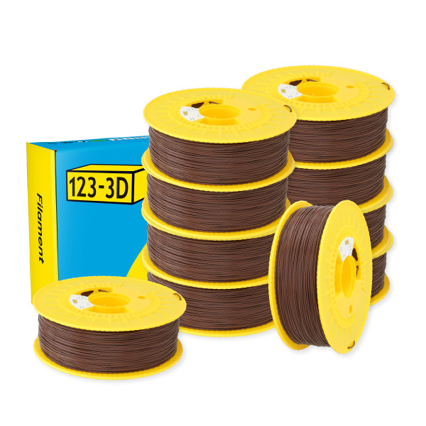 123-3D Filament PLA Bruin 1,75 mm 10-pack 1 kg  DHM10002 - 1