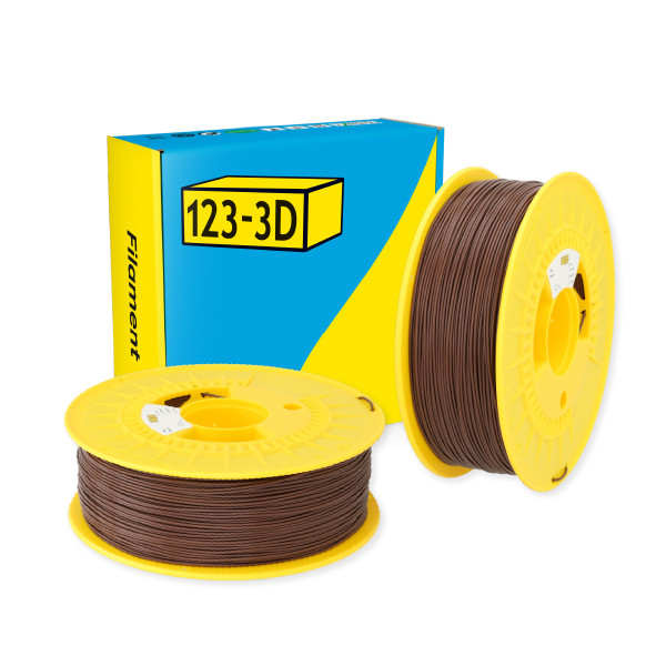 123-3D Filament PLA Bruin 1,75 mm 2-pack 1 kg  DHM10000 - 1