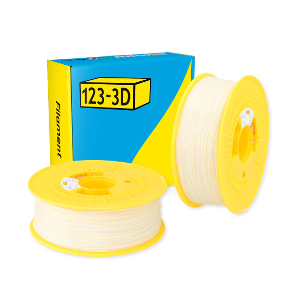 123-3D Filament PLA Crème Wit 1,75 mm 2-pack 1 kg DHM10073 - 1