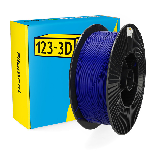 123-3D Filament PLA Donkerblauw 1,75 mm 3 kg DHM00187 - 1