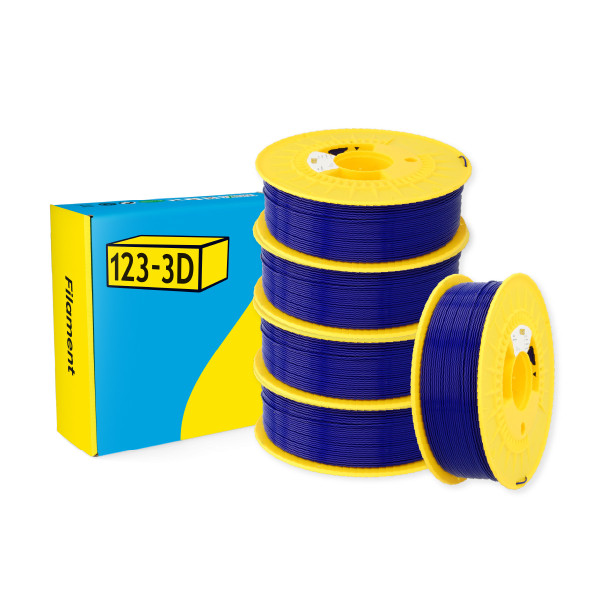 123-3D Filament PLA Donkerblauw 1,75 mm 5-pack 1 kg  DHM10004 - 1