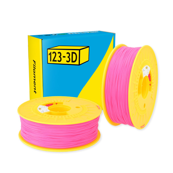 123-3D Filament PLA Fel Roze 1,75 mm 2-pack 1 kg  DHM10024 - 1