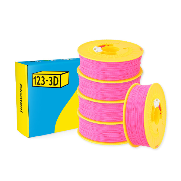 123-3D Filament PLA Fel Roze 1,75 mm 5-pack 1 kg  DHM10025 - 1