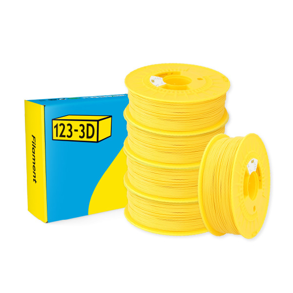 123-3D Filament PLA Geel 1,75 mm 5-pack 1 kg DHM10007 - 1