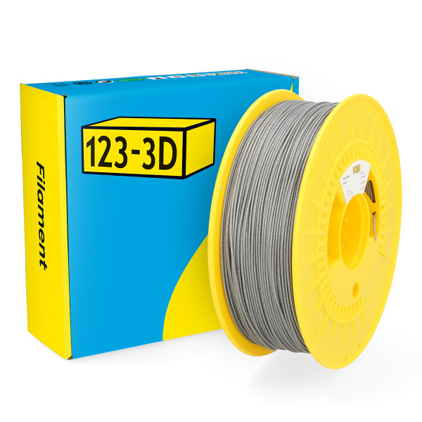 123-3D Filament PLA Glitter Zilver 1,75 mm 1 kg DHM00062 - 1
