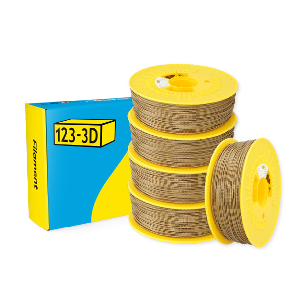 123-3D Filament PLA Goud 1,75 mm 5-pack 1 kg DHM10010 - 1