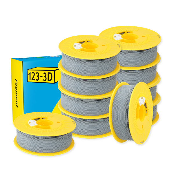 123-3D Filament PLA Grijs 1,75 mm 10-pack 1 kg  DHM10014 - 1