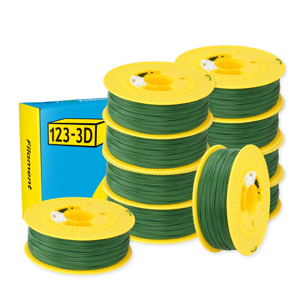 123-3D Filament PLA Groen 1,75 mm 10-pack 1 kg  DHM10017 - 1
