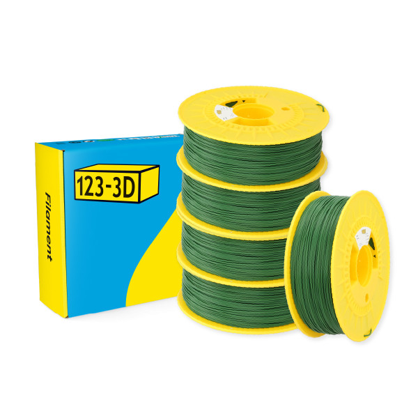 123-3D Filament PLA Groen 1,75 mm 5-pack 1 kg DHM10016 - 1