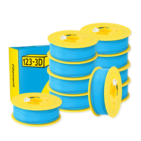 123-3D Filament PLA Hemelsblauw 1,75 mm 10-pack 1 kg  DHM10020 - 1