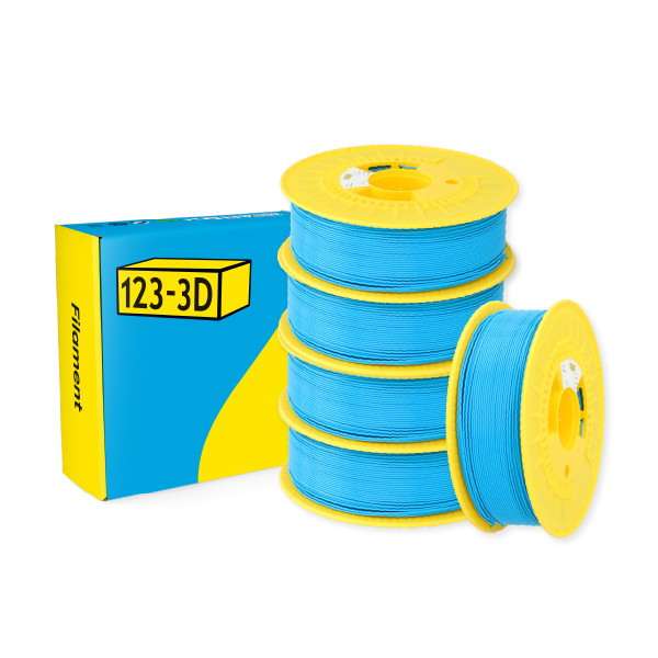123-3D Filament PLA Hemelsblauw 1,75 mm 5-pack 1 kg  DHM10019 - 1