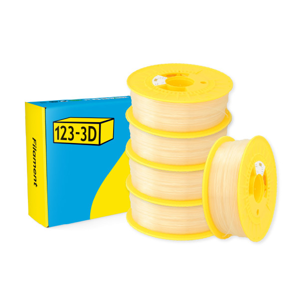 123-3D Filament PLA Neutraal 1,75 mm 5-pack 1 kg  DHM10028 - 1