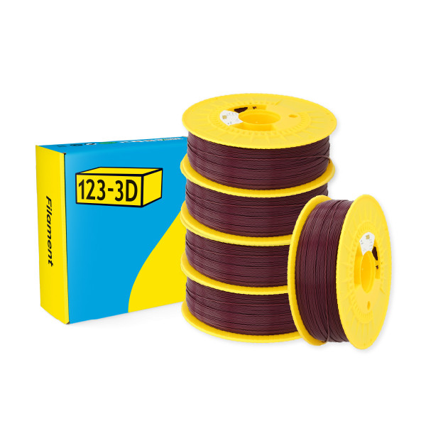 123-3D Filament PLA Paars 1,75 mm 5-pack 1 kg DHM10034 - 1