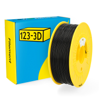 123-3D Filament PLA Pro Zwart 1,75 mm 1 kg DHM00096