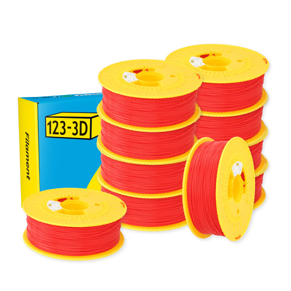 123-3D Filament PLA Rood 1,75 mm 10-pack 1 kg  DHM10038 - 1
