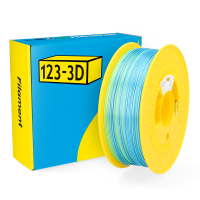 123-3D Filament PLA Satijn Regenboog Blauw - Groen - Grijs 1,75 mm 1 kg  DHM00117