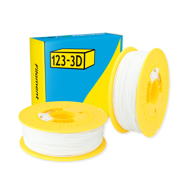 123-3D Filament PLA Wit 1,75 mm 2-pack 1 kg DHM10042 - 1