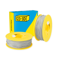 123-3D Filament PLA Zilver 1,75 mm 2-pack 1 kg  DHM10045
