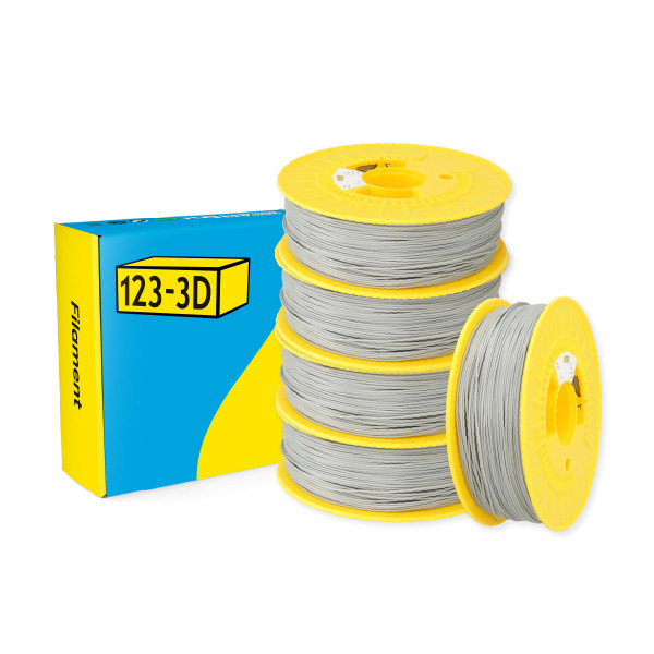 123-3D Filament PLA Zilver 1,75 mm 5-pack 1 kg  DHM10046 - 1