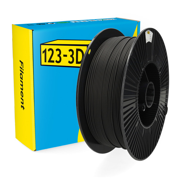123-3D Filament PLA Zwart 2,85 mm 3 kg DHM00186 - 1