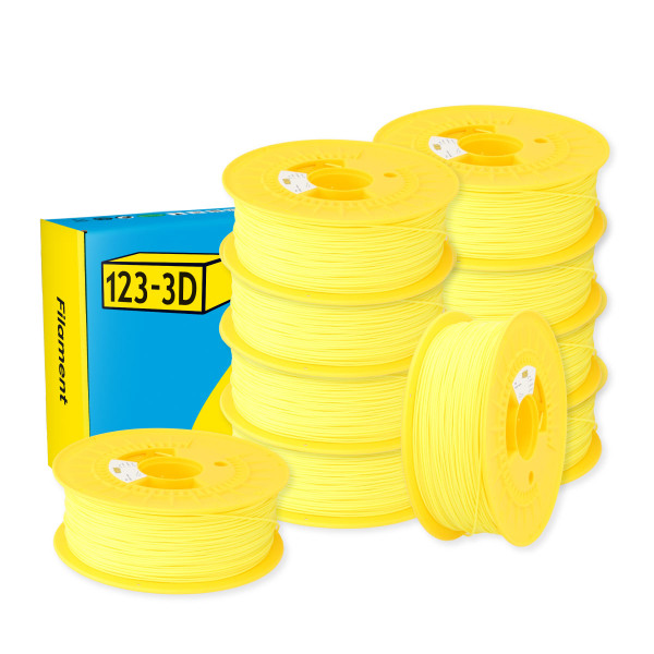 123-3D Filament PLA Zwavel Geel 1,75 mm 10-pack 1 kg DHM10078 - 1