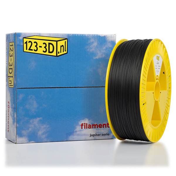 123-3D Filament Zwart 1,75 mm ABS 2,3 kg (Jupiter serie)  DFP01101 - 1