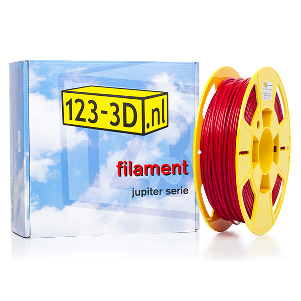 123-3D Filament flexibel rood 2,85 mm TPE 0,5 kg (Jupiter serie)  DFF08008 - 1