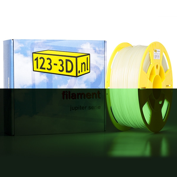 123-3D Filament glow in the dark groen 1,75 mm PLA 1 kg (Jupiter serie) DFG02000c DFG02002c DFP11026 - 1