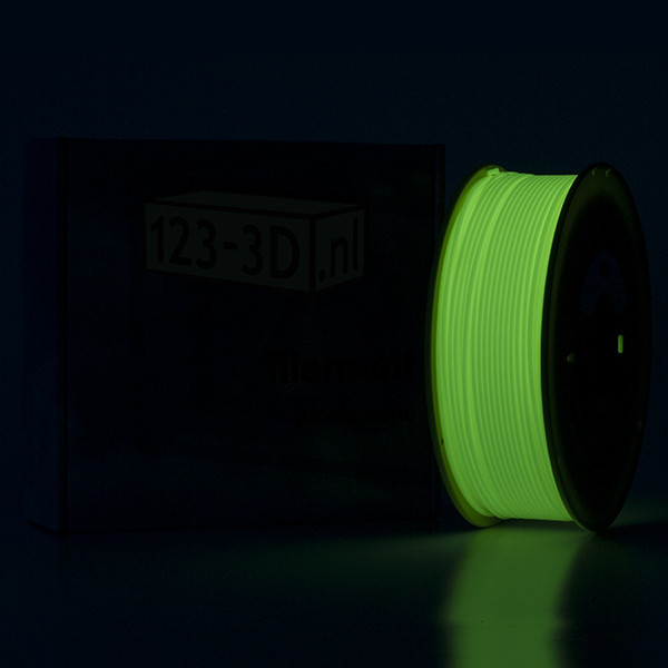 123-3D Filament glow in the dark groen 2,85 mm PLA 1,1 kg (Jupiter serie) DFP01057 - 2