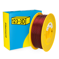 123-3D Filament transparant framboos rood 1,75 mm PETG 1 kg (Jupiter serie) DFP01189