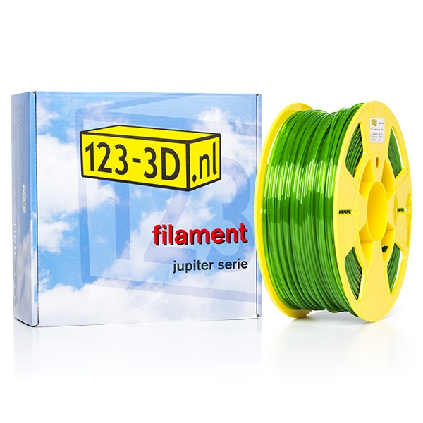 123-3D Filament transparant groen 2,85 mm PETG 1 kg (Jupiter serie) DFE02006c DFE02029c DFE11021 - 1