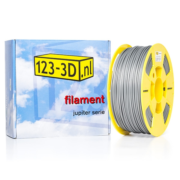 123-3D Filament zilver 2,85 mm ABS 1 kg (Jupiter serie) DFA02024c DFB00026c DFA11022 - 1
